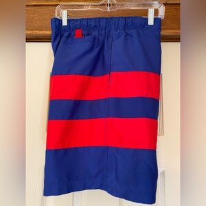 O’Rageous Academy Mens Blue and Red Striped Swim Trunks Sz M Shorts